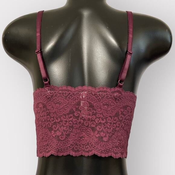 Victoria’s Secret VINTAGE Longline Lace Bralette Womens M Purple Coquette Floral - Picture 5 of 10